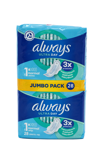 [P0003301] Always Binden Ultra Days 1 Normal mit Flügel Giga Pack, 28St