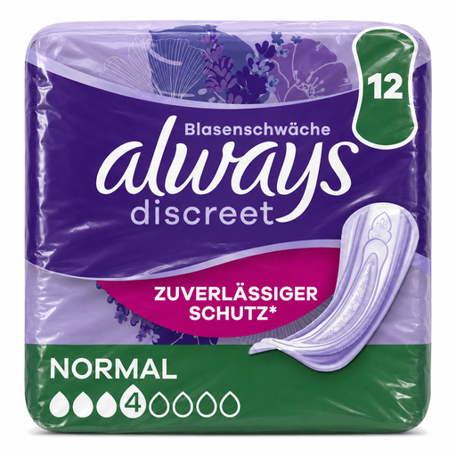 [P0003694] Always Discreet Blasenschwäche Zuverlässiger Schutz Normal 12 Stk