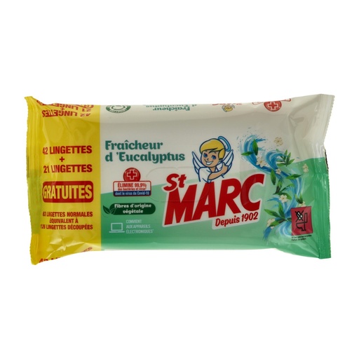 [P0003791] St Marc Mehrzwecktücher 63Stück Freshness Eucalyptus