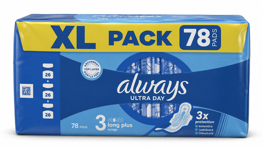 [P0003940] Always Ultra Damenbinden 3x26Stück Ultra Day Long Plus Wings Size 3