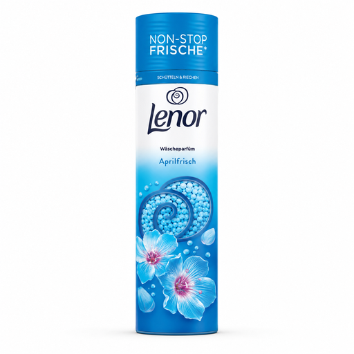 Lenor Wäscheparfüm Aprilfrisch 275 g mit blauen Duftperlen und blau-weißer Verpackung