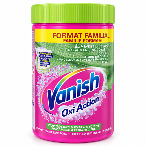 Vanish Oxi Action Hygiene Pink Fleckenentferner Pulver in der 750 g Packung
