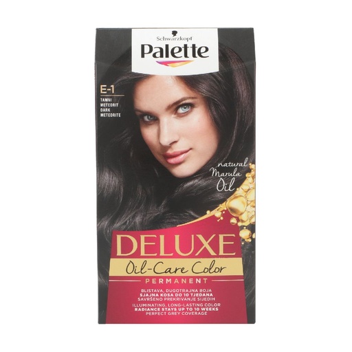 [8923] Schwarzkopf Hair Color Palette DeLuxe E-1 Dunkler Meteorit 