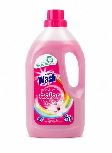 [12568] At Home Wash Flüssigwaschmittel GEL! 1.5ltr Color 42WL