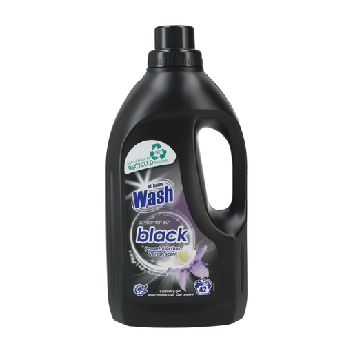 [12567] At Home Wash Flüssigwaschmittel GEL! 1.5ltr Black 42WL